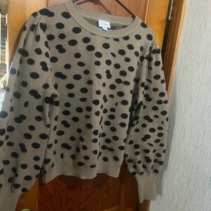 LuLaRoe Tan and Black Patterned Sweater